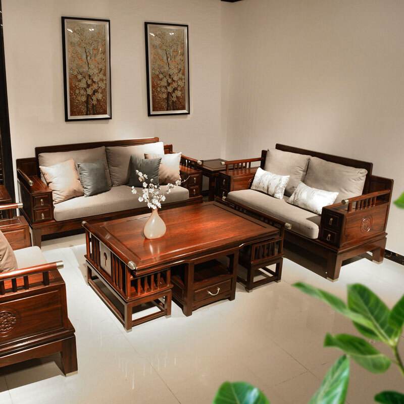 济南实木沙发中式家具	